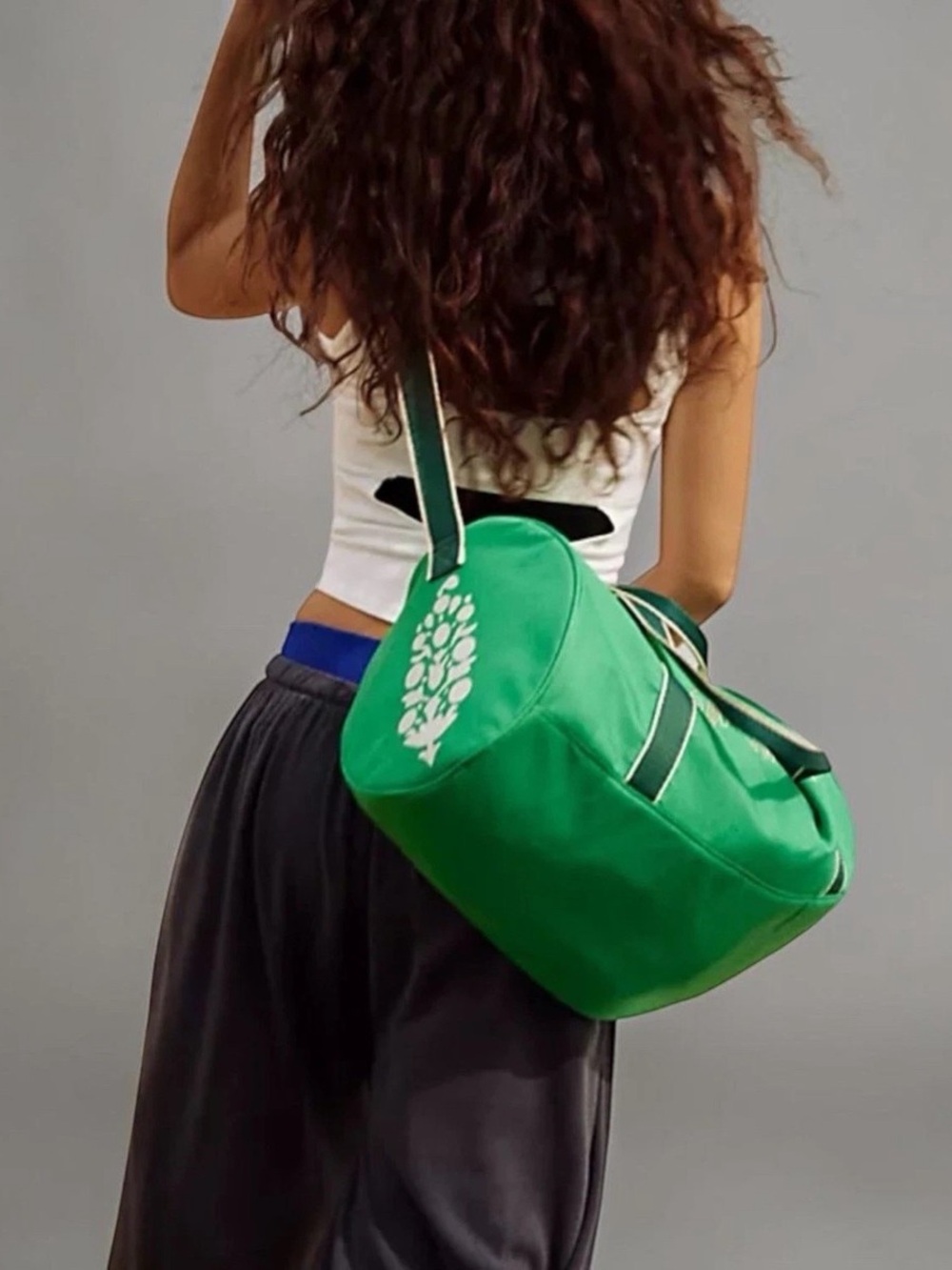 Free People Movement Good Sport Duffle Bag Athletic Green Gym Exercise Dance